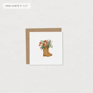 Mimosa - Carte de souhait- Mini - Après la pluie