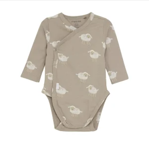 Cache-couche Manches Longues Sable Avec Agneaux