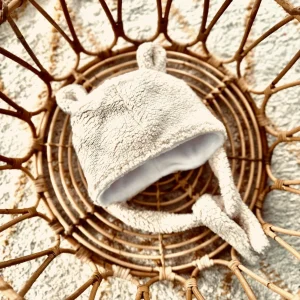 Tuque À Cordes En Sherpa Crème