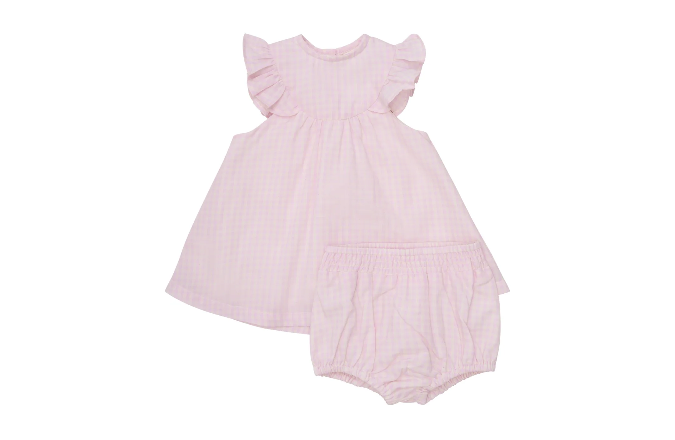 Ensemble 2 Pièces À Carreaux Rose Claire