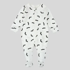 Dormeuse Blanc Cassé À Imprimé De Chauve-souris Phosphorescent