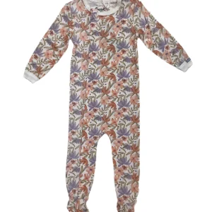 Pyjama Avec Pied À Imprimé Fleuri