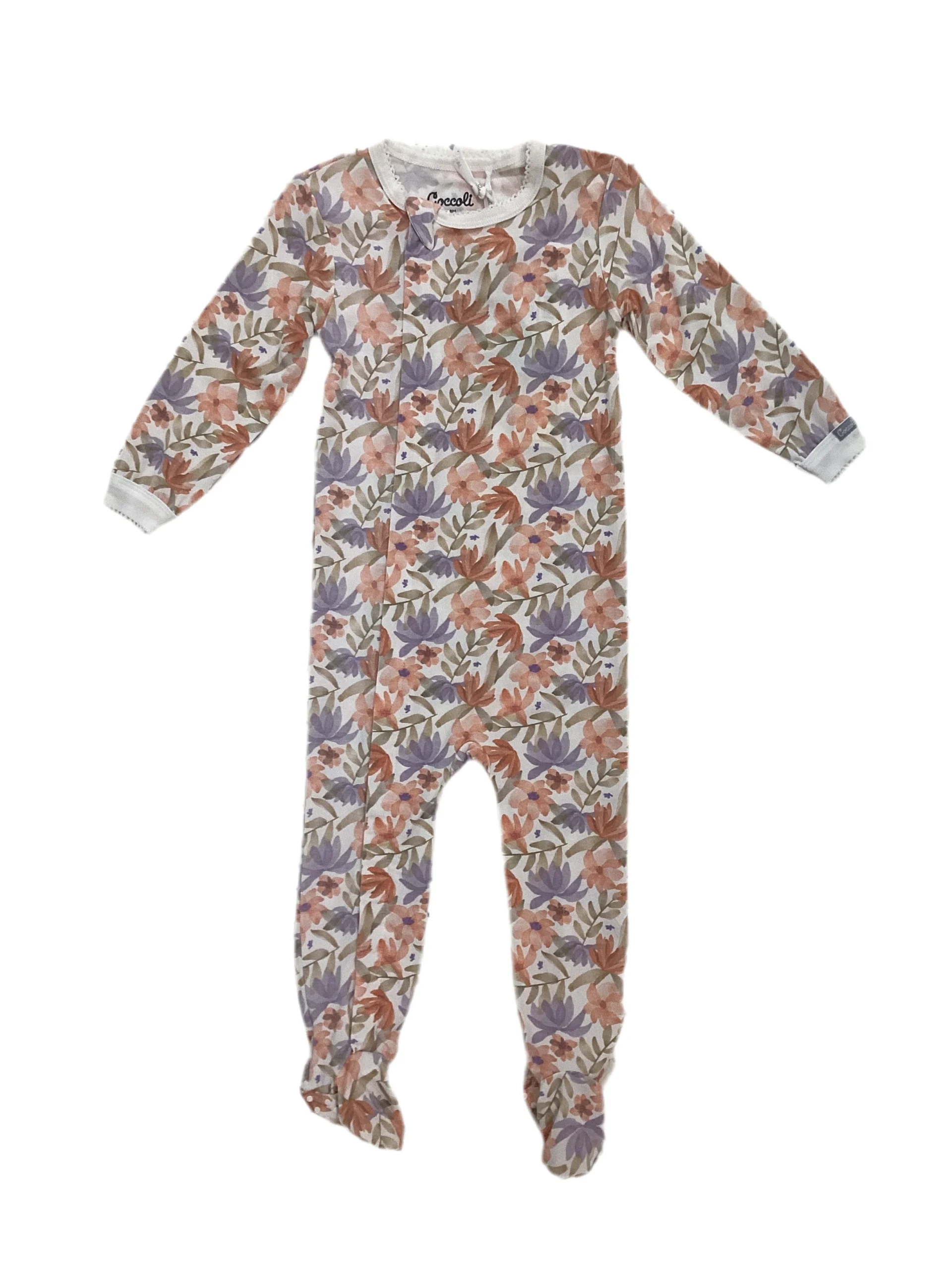 Pyjama Avec Pied À Imprimé Fleuri