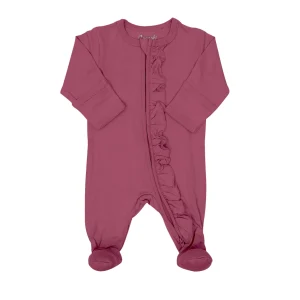 Pyjama En Modal Berry Rose Avec Pieds