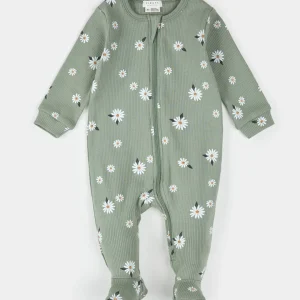 Dormeuse Verte Sauge À Imprimé De Marguerites