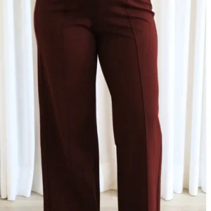 Pantalons À Jambes Larges Bourgogne