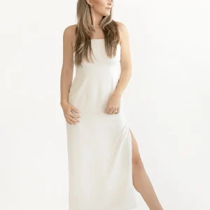 Claire Robe Maxi En Lin Pour Femmes Beige