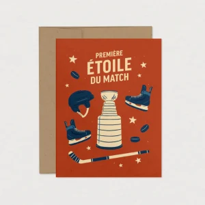 Mimosa - Carte de souhait- A2 - Première étoile du match