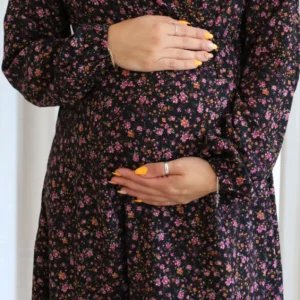 Robe Lolita À Fleurs Noir & Rose