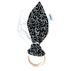 Anneau De Dentition Bois Oreille De Lapin Cœur Script