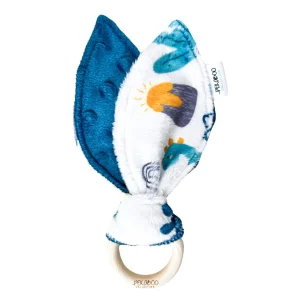 Anneau De Dentition Bois Oreille De Lapin Dino Moutarde