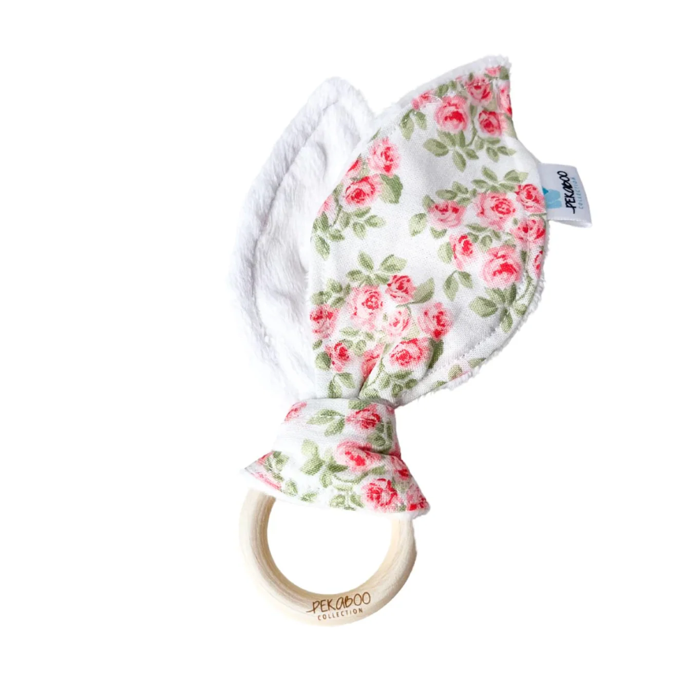 Anneau De Dentition Bois Oreille De Lapin Roses