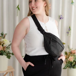 Pantalon Urbains À Taille Élastique Noir