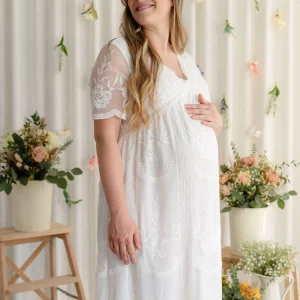 Robe Amélia À Dentelle Blanche
