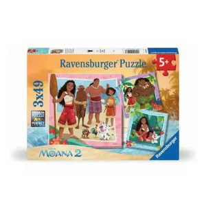 Ravensburger - Casse-tête - Moana 2 En route vers de nouvelles aventures - 3x49pcs