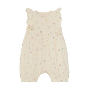 Barboteuse Crème Avec Imprimé De Pommes