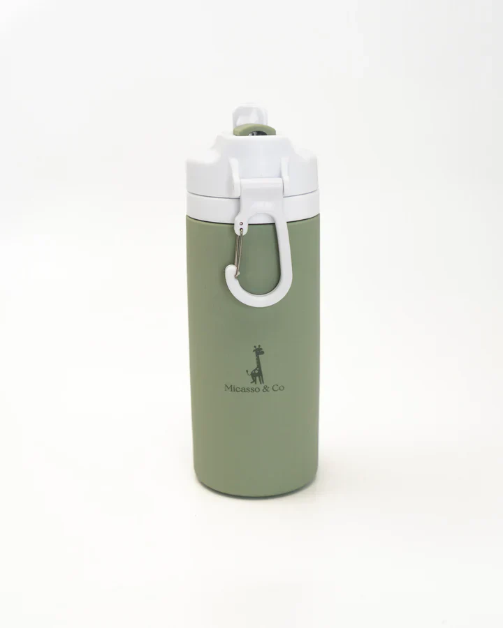 Micasso - Bouteille d'eau en silicone 450ml - Vert Tendre