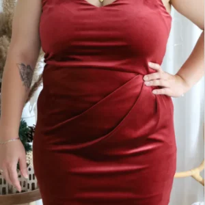 Robe Abbey Velours Rouge Amour