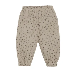 Pantalon Oxford Tan Avec Fleurs