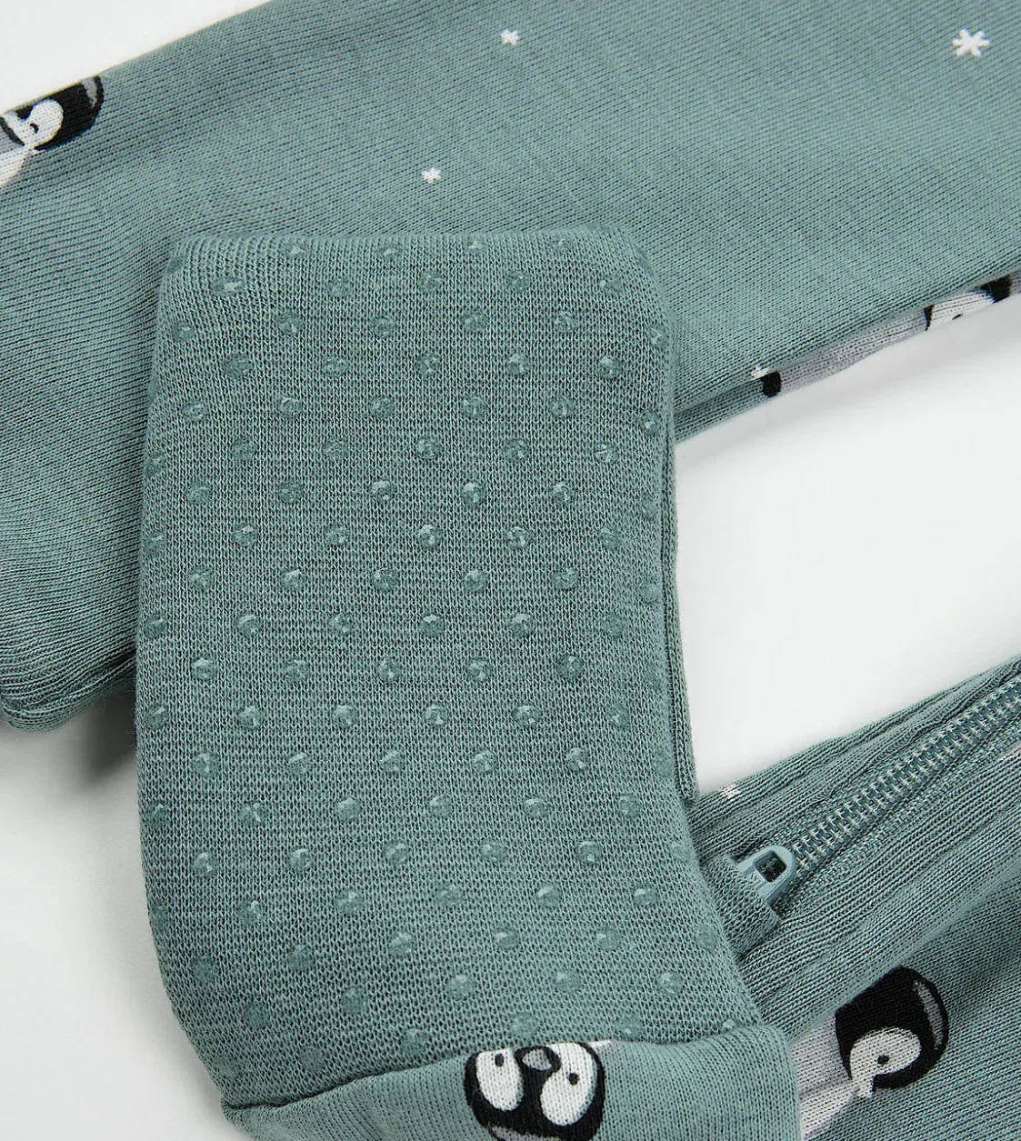 Dormeuse Convertible Sarcelle À Imprimé Bébé Pingouin – Image 3