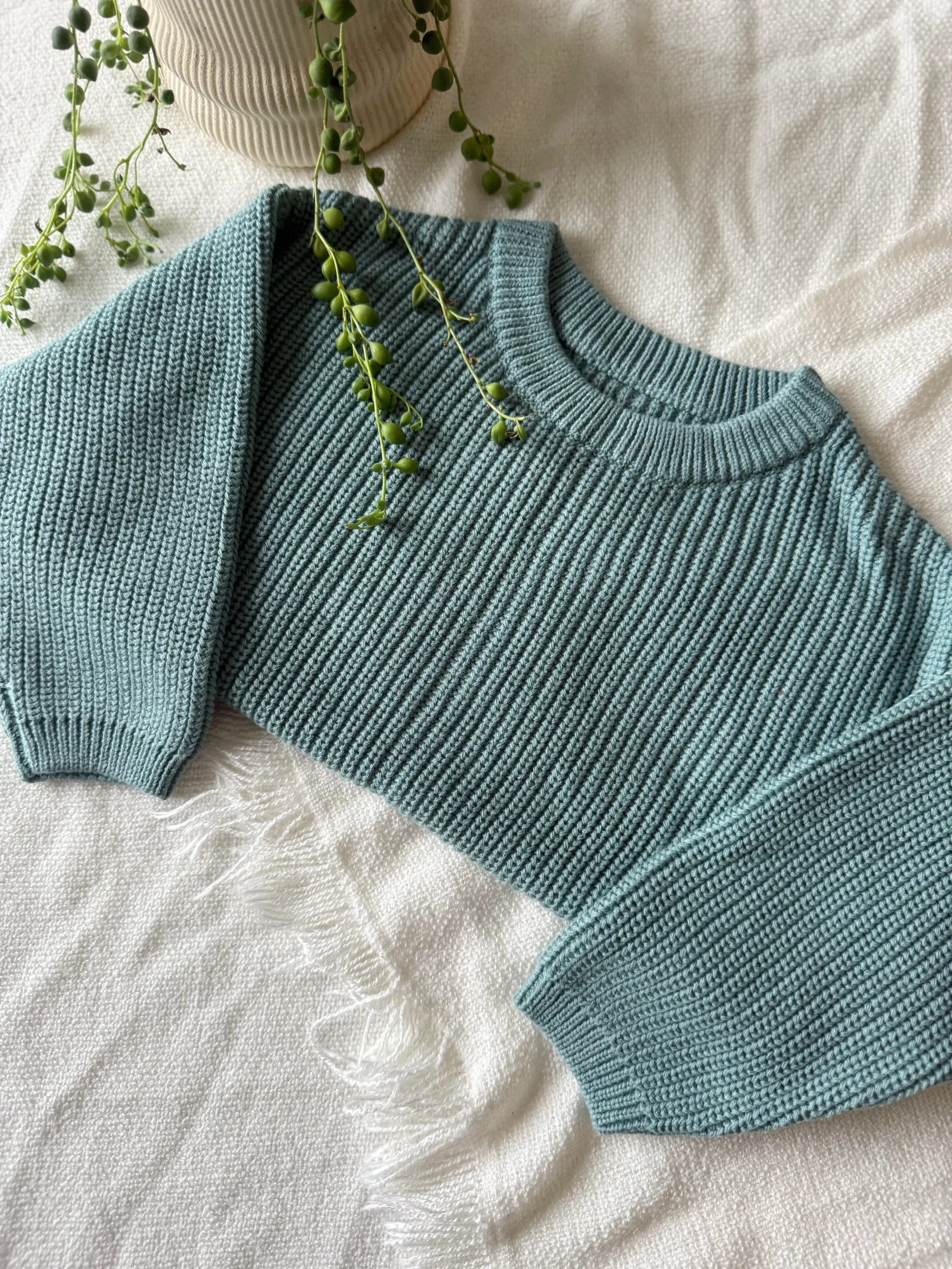 Chandail En Tricot Sarcelle – Image 2