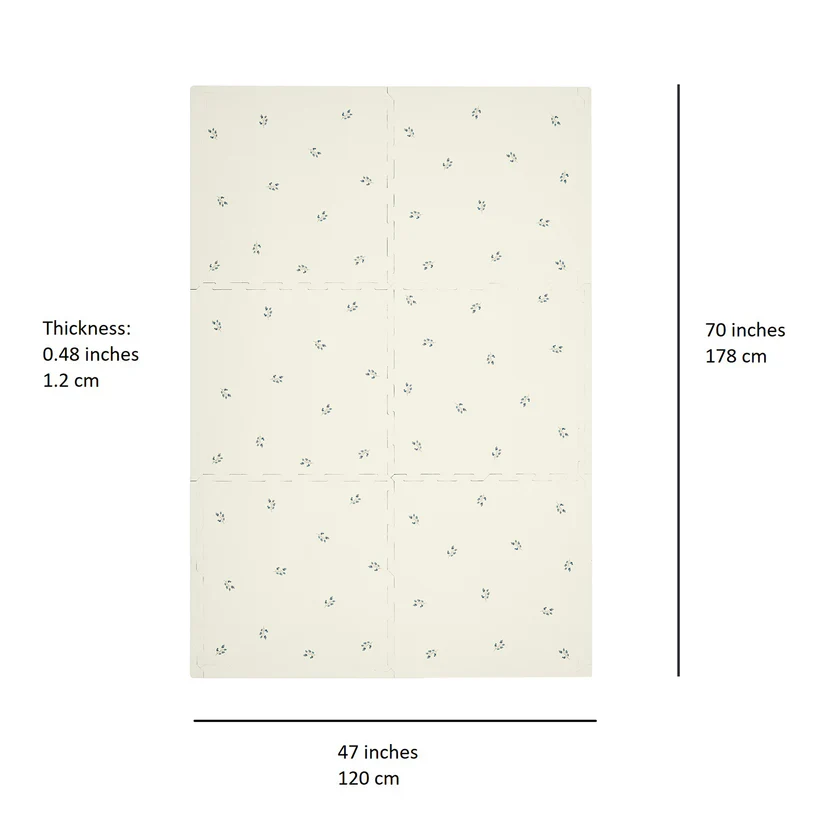 3 Sprouts - Tapis de jeu en mousse - Blueberry/Natural – Image 2