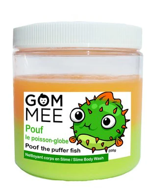 GOM-MEE - Nettoyant pour le corps Slime - Édition Limitée - 2 couleurs - Pouf le poisson globe