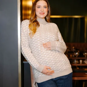 Chandail En Lainage Fée Des Neiges Beige & Blanc